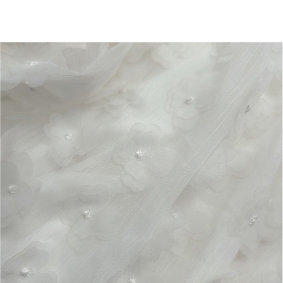 Jewel by Badgley Mischka Elegant White Textured Dress - Picture 9 of 11